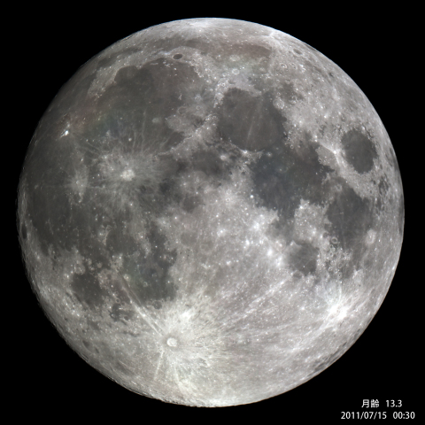 月齢13.3の月(7月15日）