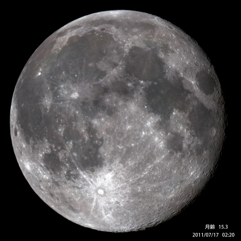 月齢１５.３の月