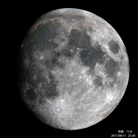 月齢11.8の月（8月11日）