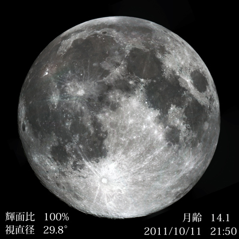 月齢14.1の月（10月11日）