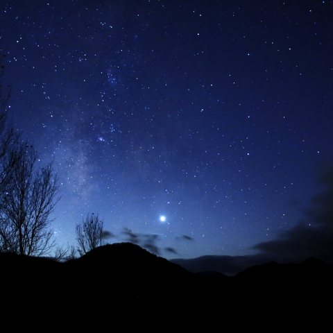 金星と天の川