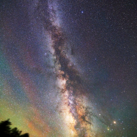 天の川と大気光