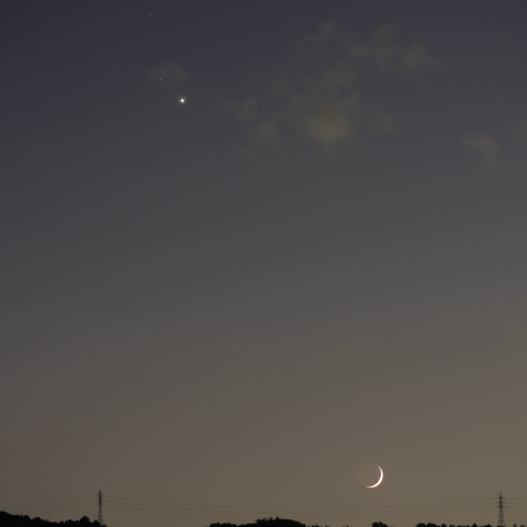 月と金星