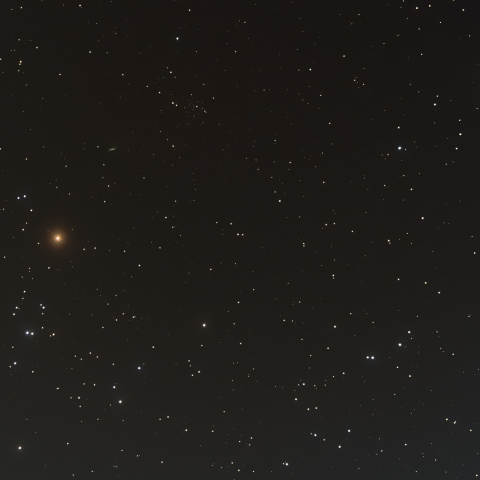 C/2022 E3 ZTF彗星とヒアデス星団、火星  2/14