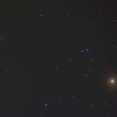 C/2022 E3 ZTF彗星とアルデバラン 2/16