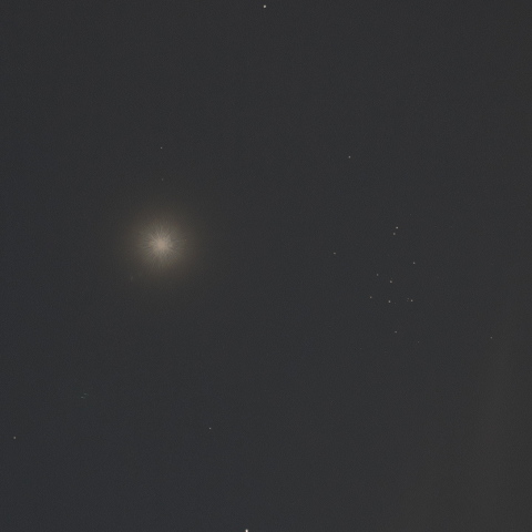 金星とプレセペ星団