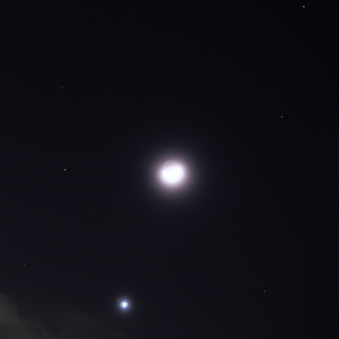 月と金星、火星