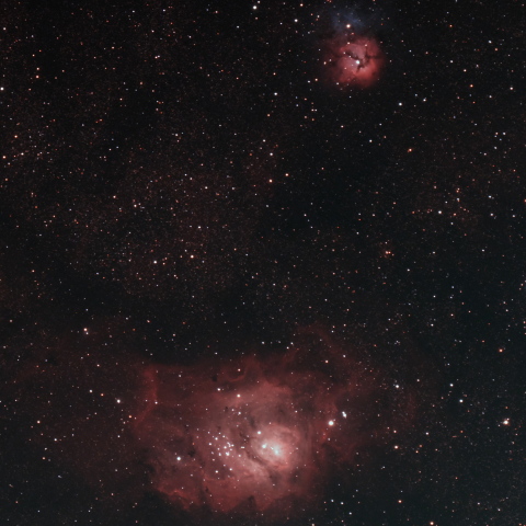 三裂星雲と干潟星雲