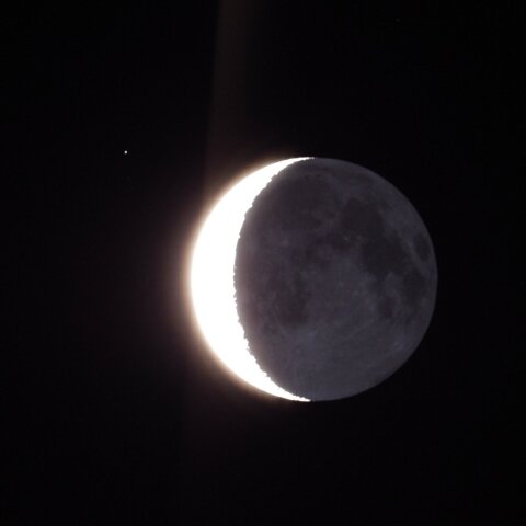 月齢26.0　地球照と16Vir