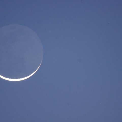 月齢28.0と水星の接近