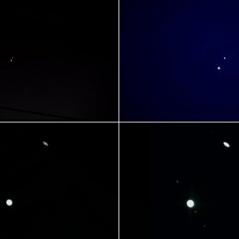 木星、土星の大接近 四態　2020/12/21