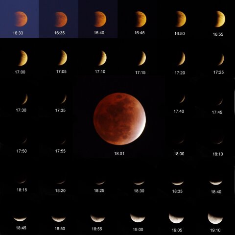 ほぼ皆既の部分月食