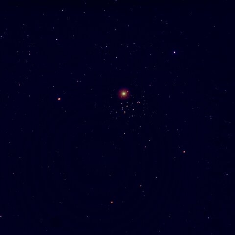 火星とプレセペ星団の接近