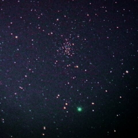 西村彗星とNGC2420の接近