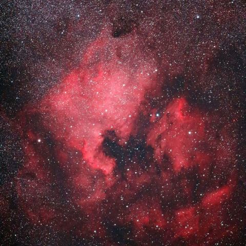 北アメリカ星雲(NGC7000)、ペリカン星雲(IC5067)
