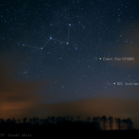 カシオペヤ座～パンスターズ彗星～M31銀河
