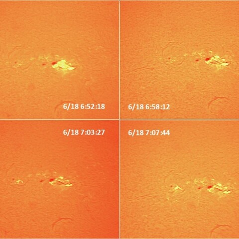 太陽フレアの変化（2025/06/18）