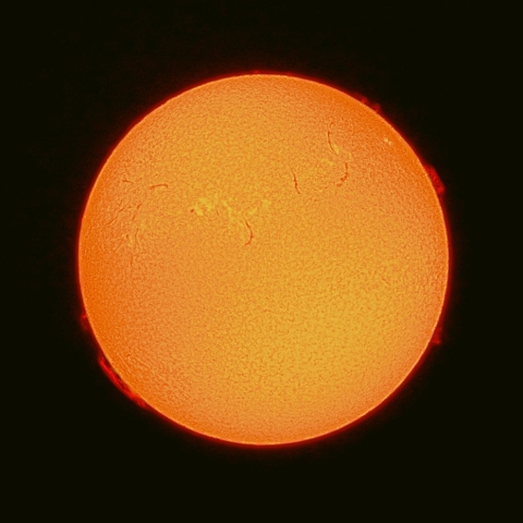 本日の太陽彩層面