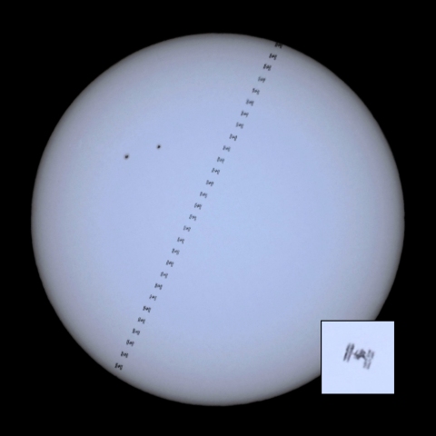 ISS太陽面通過 2022年2月25日