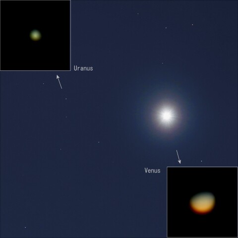 金星と天王星の接近