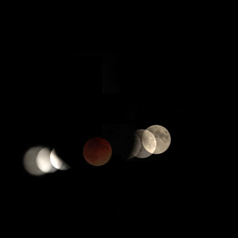 皆既月食　後半曇り