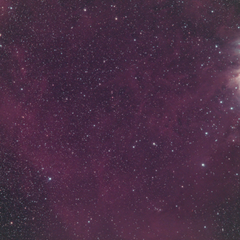 オリオン大星雲とその東に広がる星雲