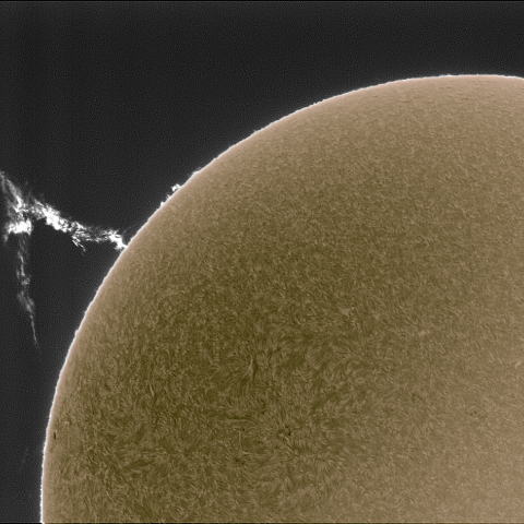 消失寸前のプロミネンス
