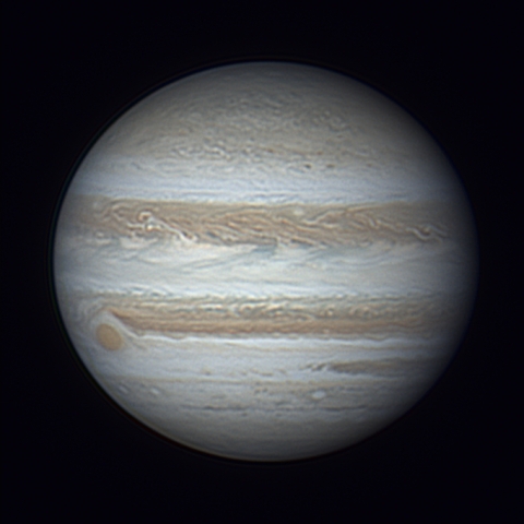 大赤斑の「夜明け」(木星9月9日)