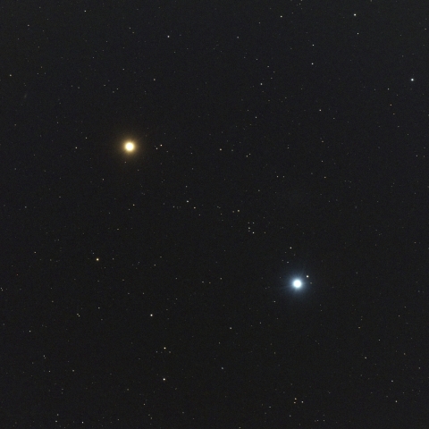 火星とレグルスの接近