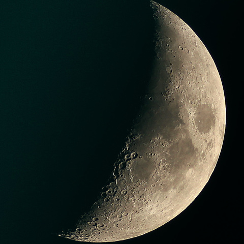 コルキット5cm望遠鏡で撮影した月