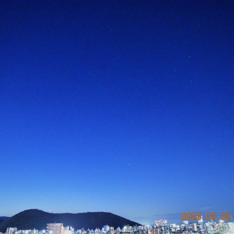 金星、木星そして高松の夜景
