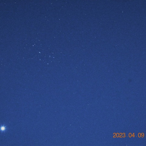金星とプレアデス星団