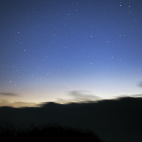 夕方のレナード彗星