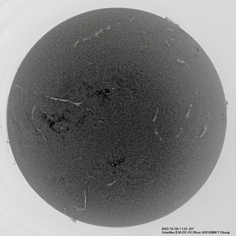 10月30日の太陽面