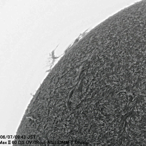 6月7日の太陽面