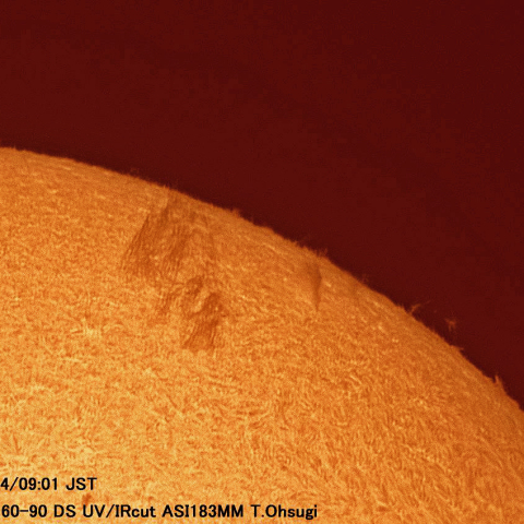 9月4日の太陽面