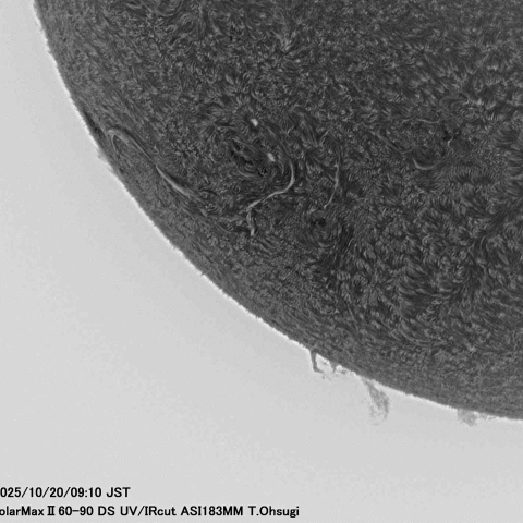 10月20日の太陽面