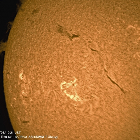 10月3日の太陽面