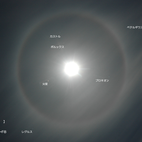 月にかかる天使の輪