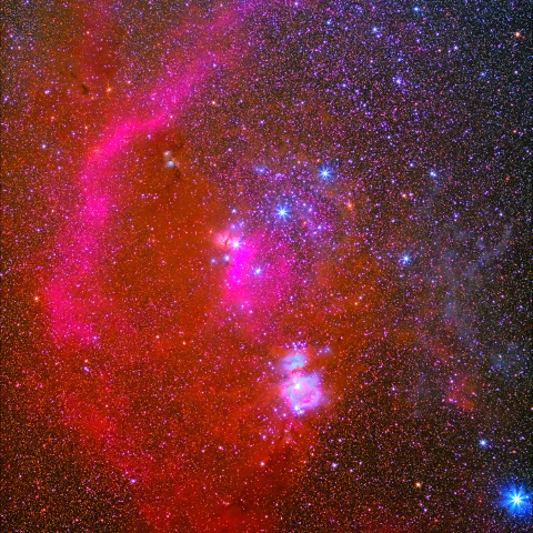 オリオン座の散光星雲