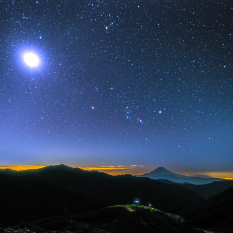 夜明けのオリオン座