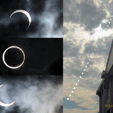 山梨県甲斐市からの金環日食