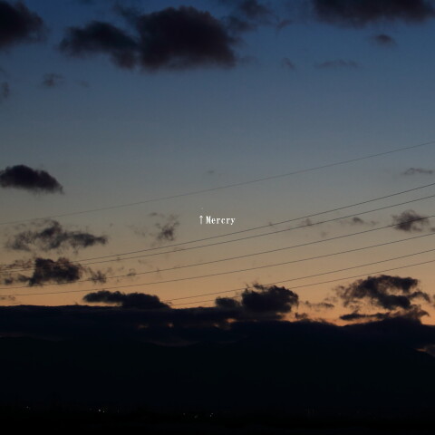 水星が太陽から離れ東方最大離角