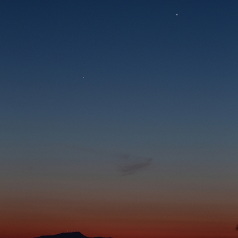 北の都Sapporoの宙　金星・水星接近