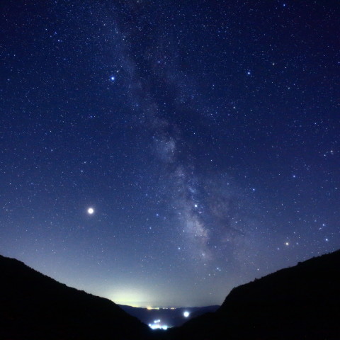 ニセコパノラマラインから望む天の川