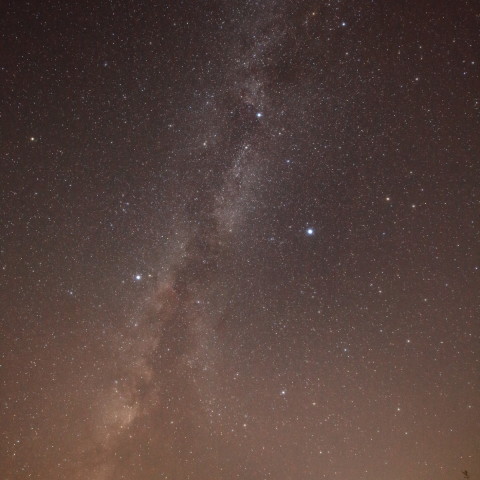 北海道中山峠より羊蹄山と天の川　夏の大三角