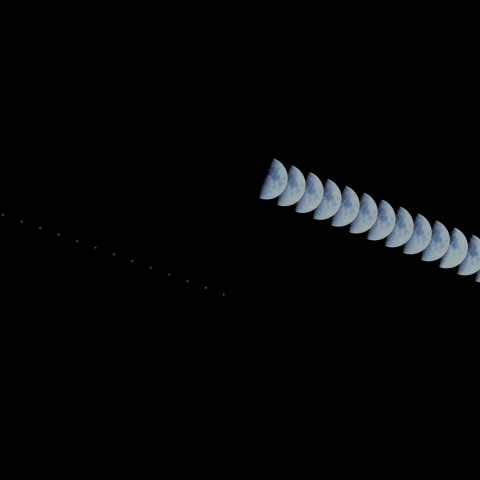 月と土星のランデブー