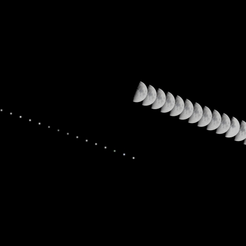 土星と月のランデブー