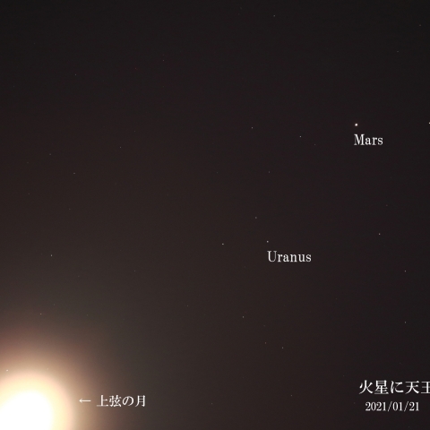 火星に天王星接近