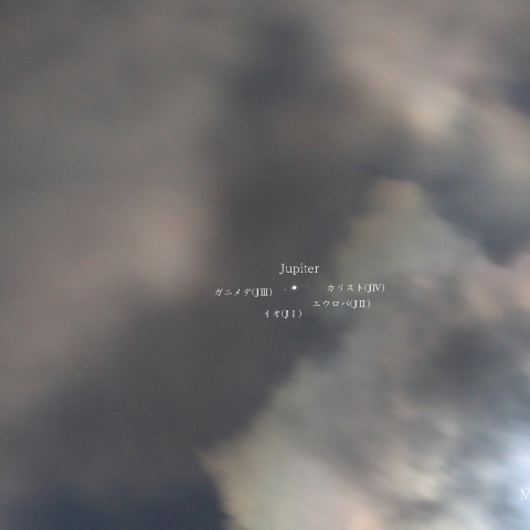 満月の翌日 木星と大接近